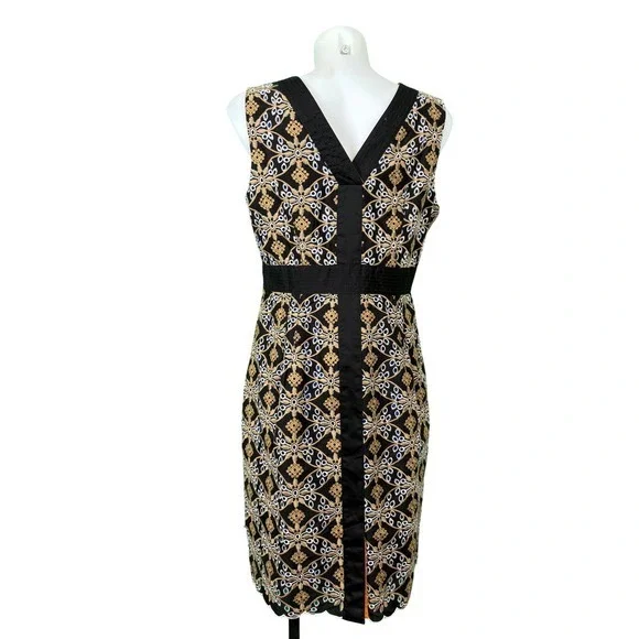 HD in Paris Black and Cream Midi Dress - Picture 7 of 10